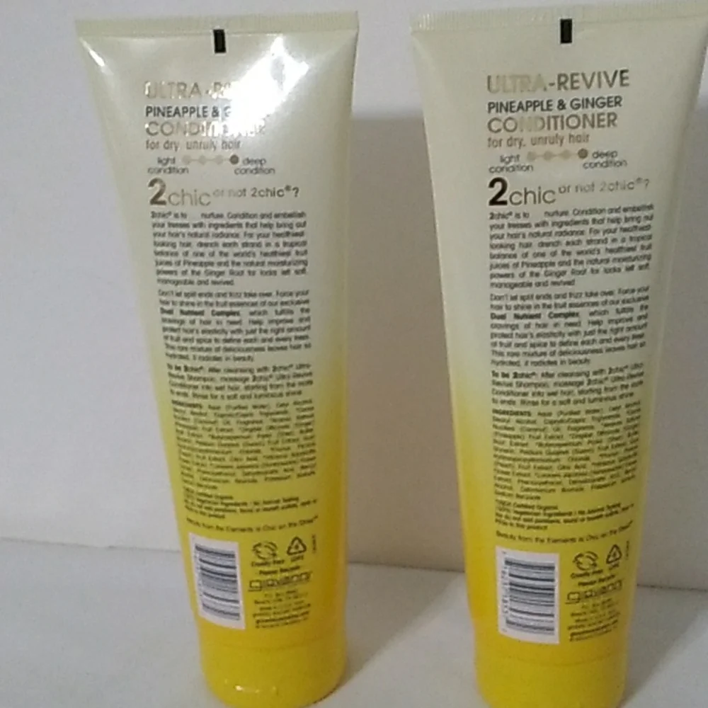 Giovanni 2Chic Ultra Revive 2 Hair Conditioners Pineapple And Ginger Bundle Of 2